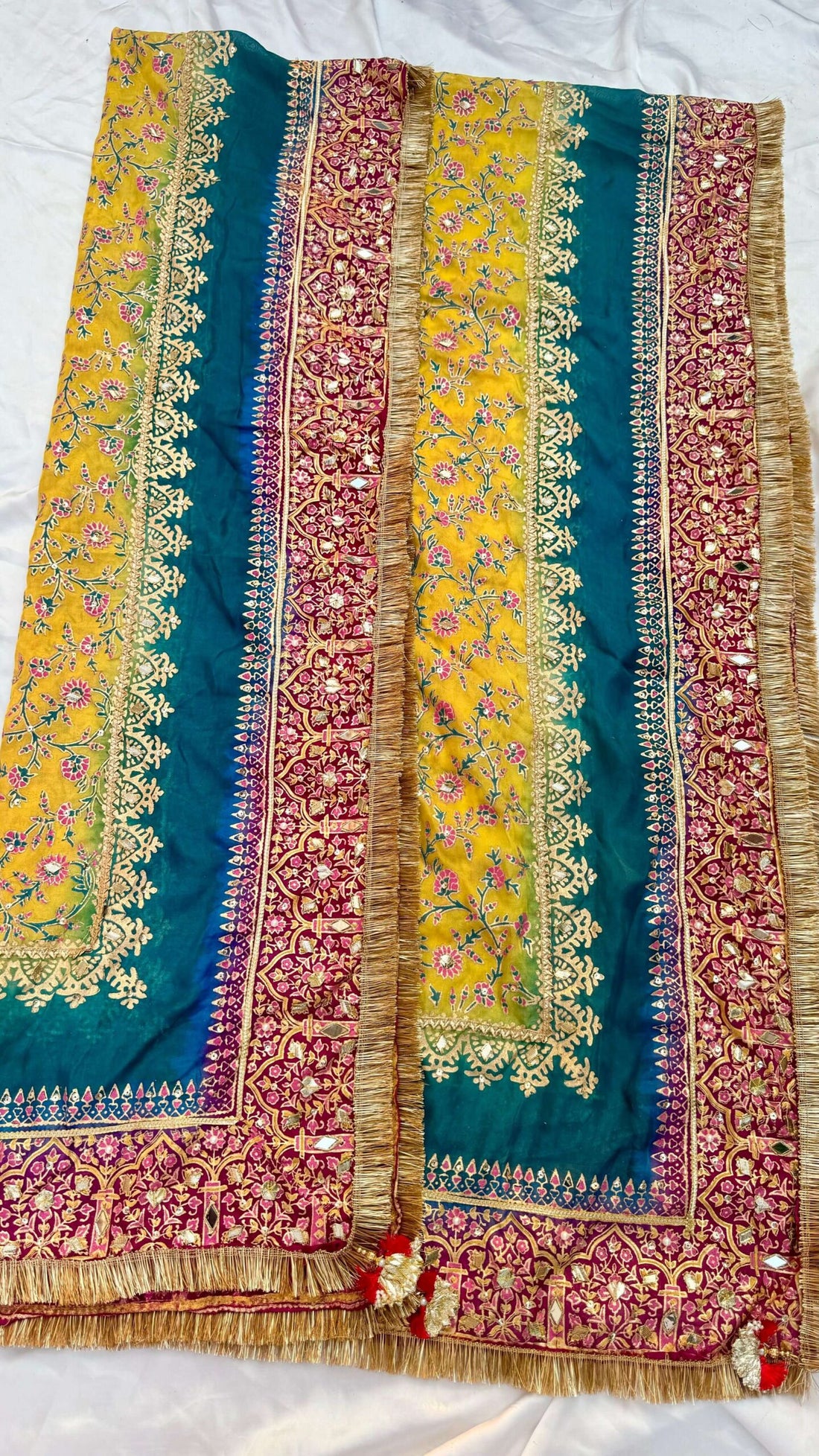 Multi Color Embellished Dupatta