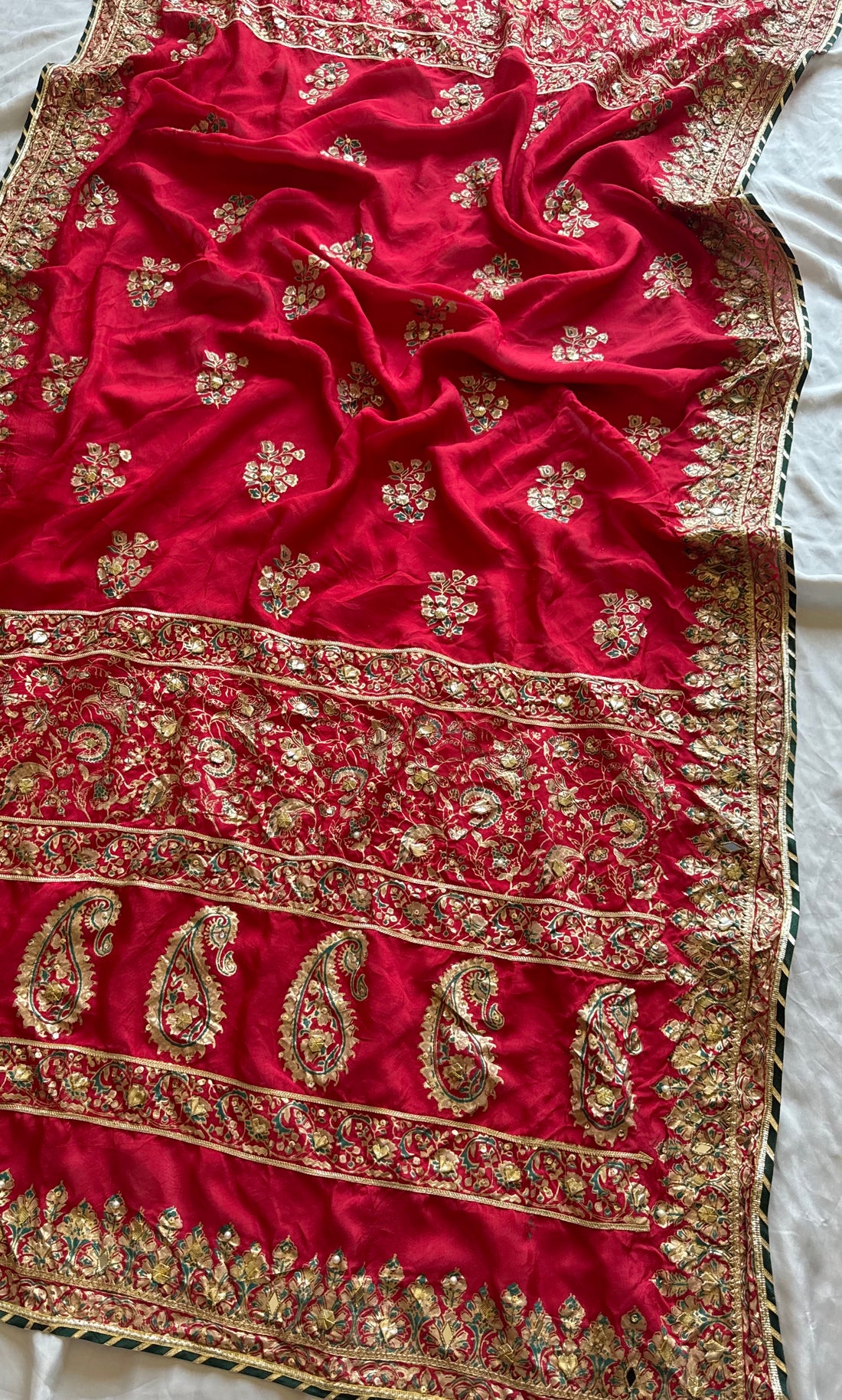Blood Red Medium Silk Dupatta