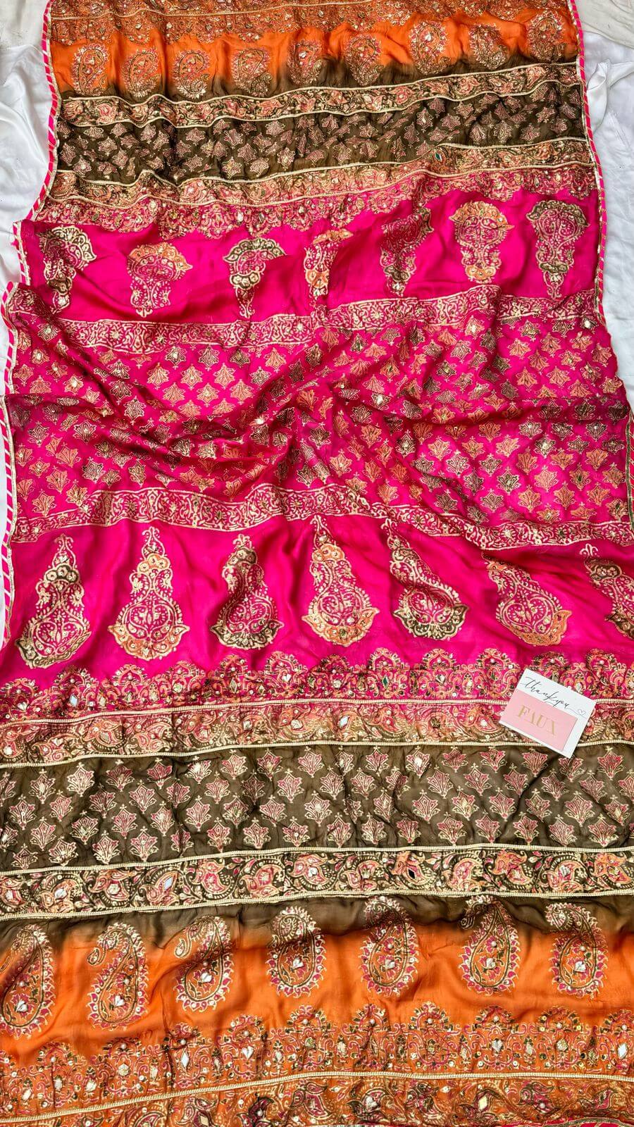 Magenta China Silk Dupatta