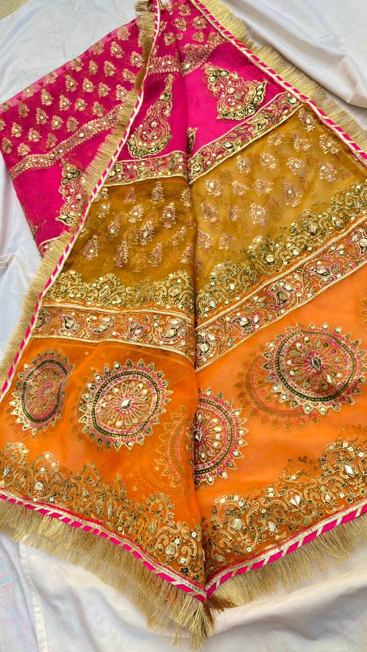 Hot Pink Gulshan-e-Chaman Dupatta