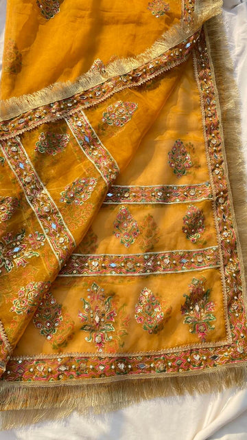 Mustard Kiran Embellished Dupatta