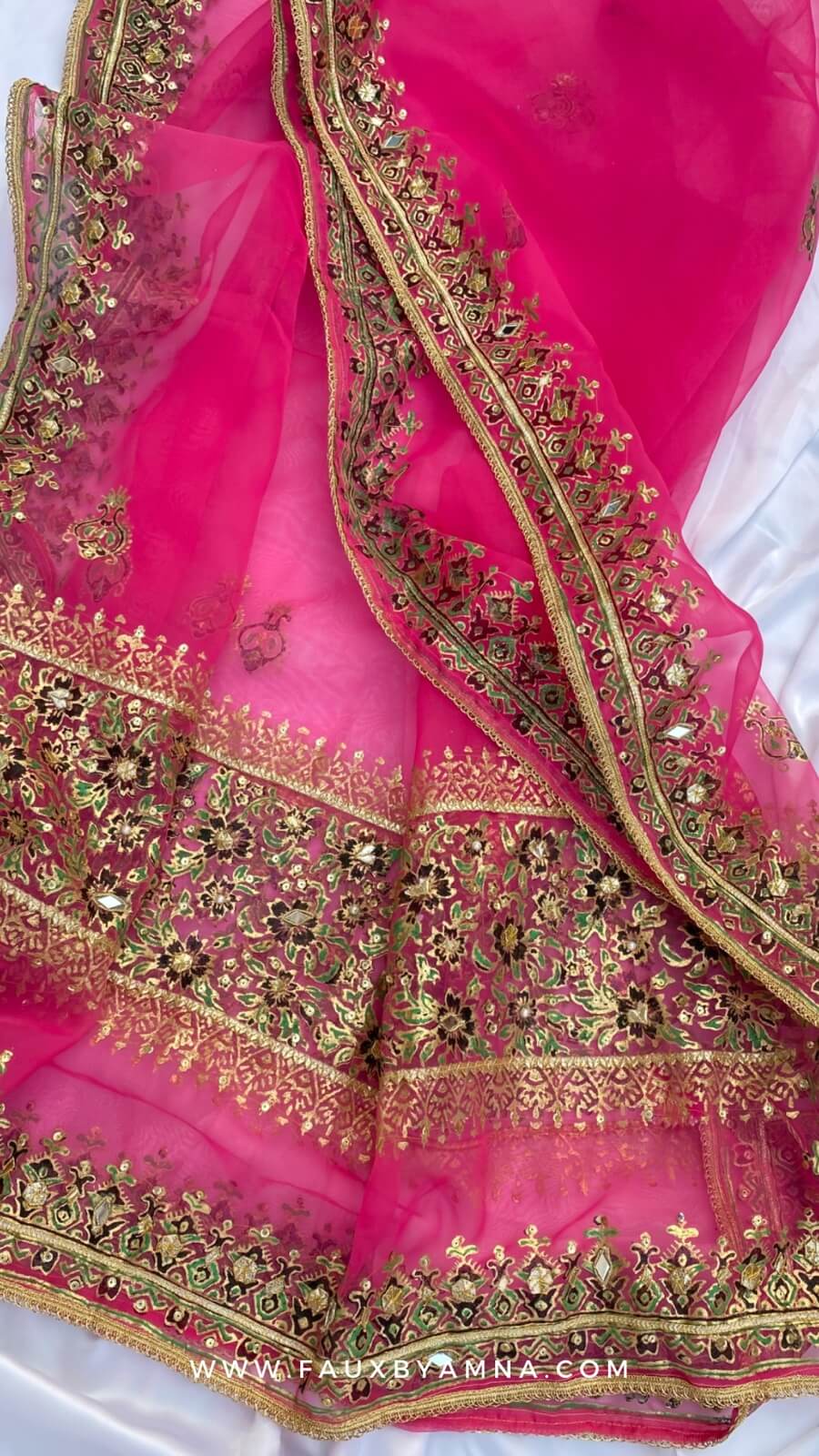 RTW Hot Pink Dori Dupatta