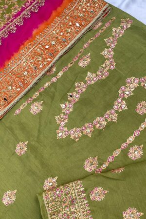 Dhani Multi Dupatta Raw Silk Set